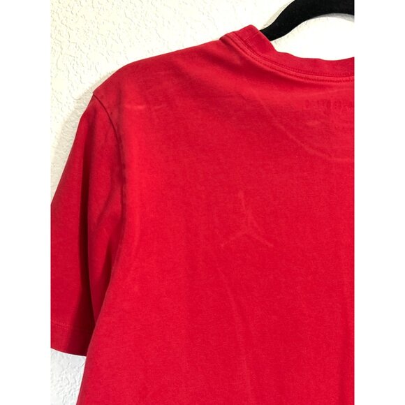 Jordan Red Short Sleeve T-Shirt With Jumpman Logo Print Mens Size M - Picture 4 of 7